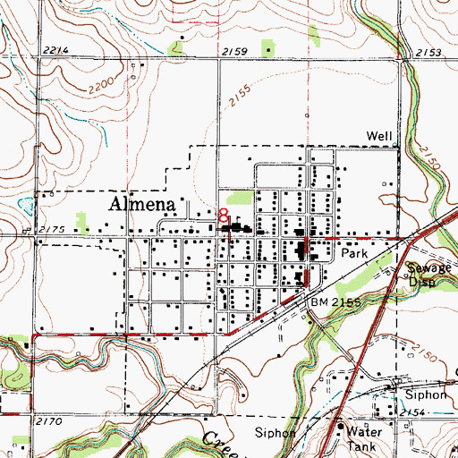 Topographic Map of Northern Valley High School, KS