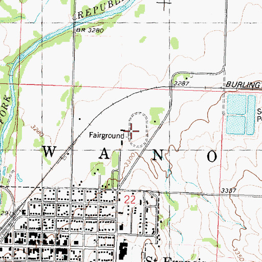 Topographic Map of Cheyenne County Fairgrounds, KS