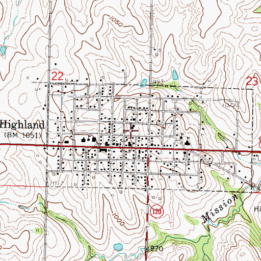 Topographic Map of Doniphan West Primary School, KS
