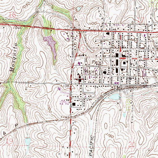 Topographic Map of Troy High School, KS