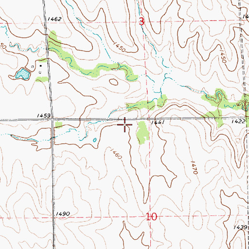 Topographic Map of Greenleaf Elementary School, KS