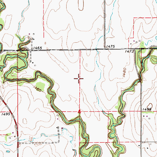 Topographic Map of Hermes Creek, KS