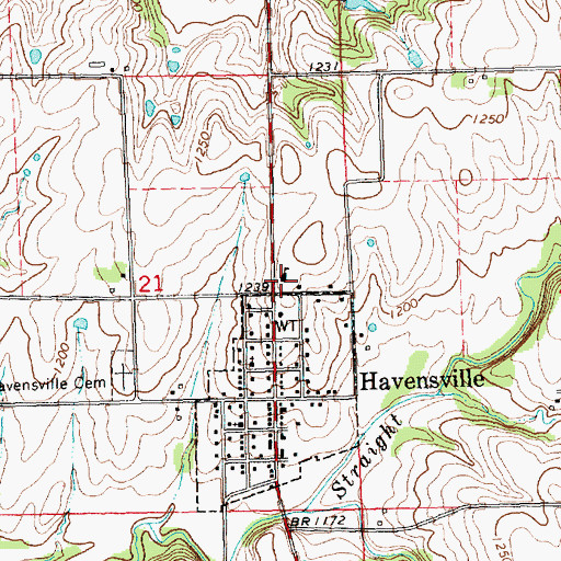 Topographic Map of Havensville Elementary School (historical), KS