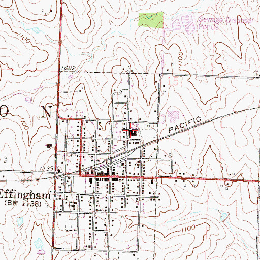 Topographic Map of Atchison County Community Elementary School, KS