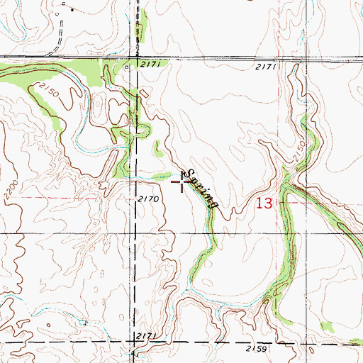 Topographic Map of Stevensons Lake, KS