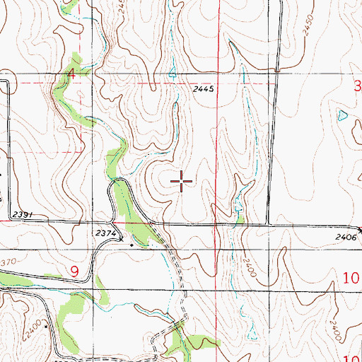 Topographic Map of Antelope County Lake, KS