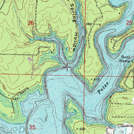 Topographic Map of Copperas Spring Hollow, AR