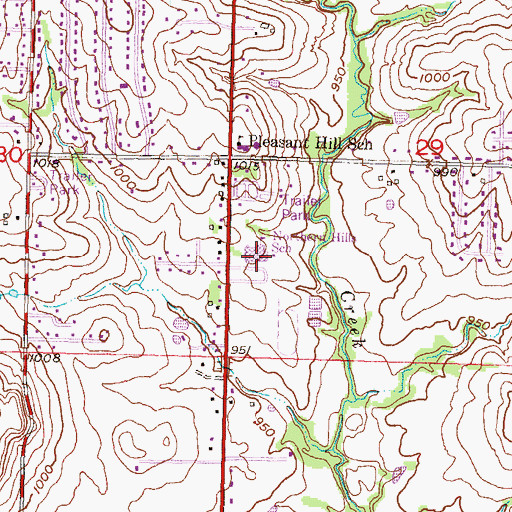 Topographic Map of Seaman Middle School, KS