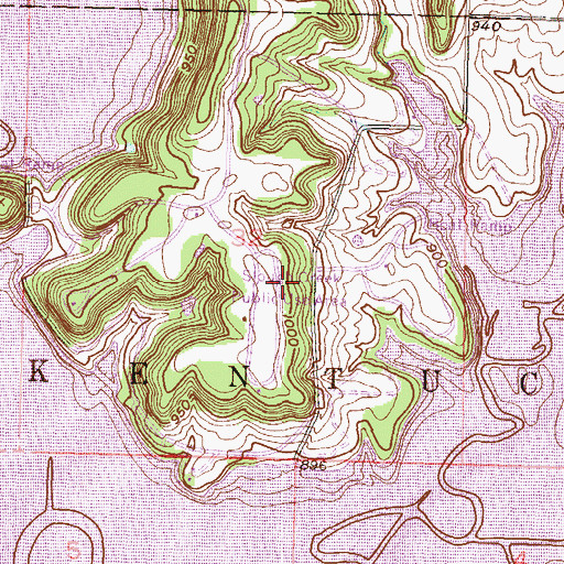 Topographic Map of Slough Creek Public Use Area, KS