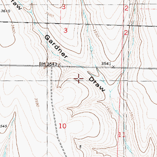 Topographic Map of Grinnell High School, KS