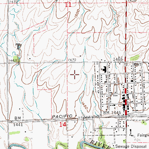 Topographic Map of Sylvan - Lucas Unified Junior / Senior High School, KS