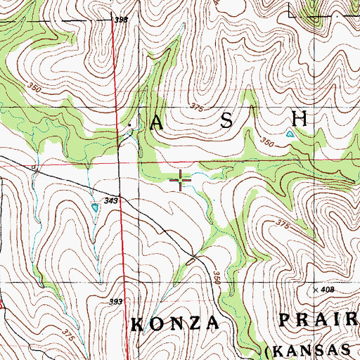 Topographic Map of South Branch, KS