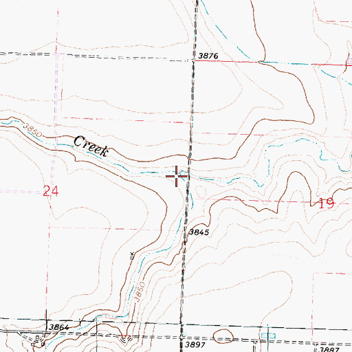 Topographic Map of Sappa Creek, KS