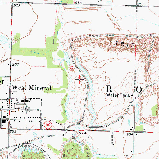 Topographic Map of Mineral Lake, KS