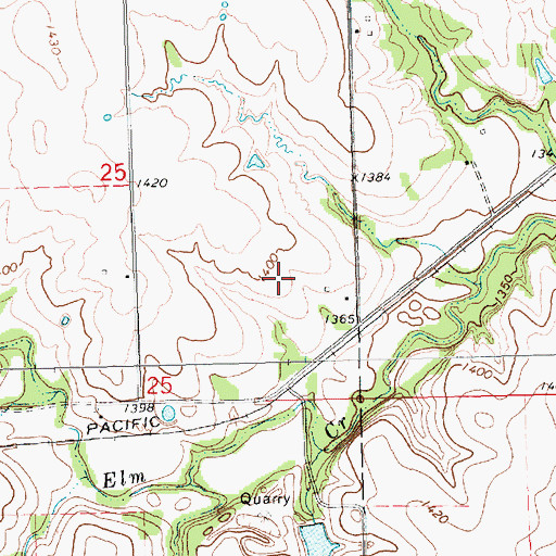Topographic Map of Helmick, KS