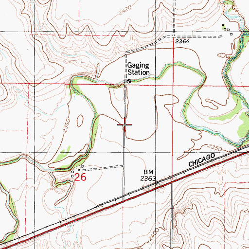 Topographic Map of Almena Diversion Dam, KS
