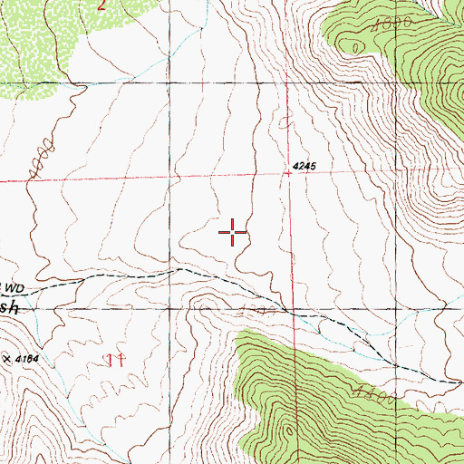 Topographic Map of Fox Canyon, AZ