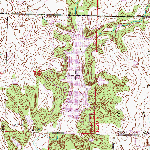 Topographic Map of Lake Dabanawa, KS