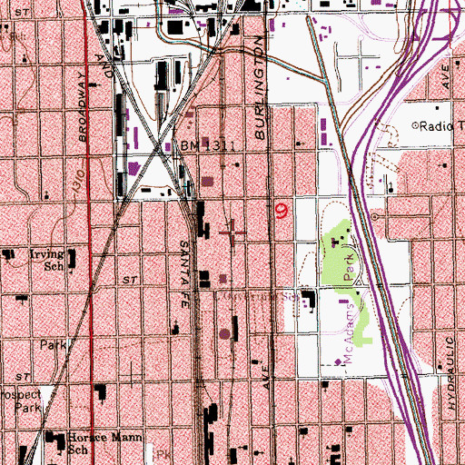 Topographic Map of Holy Everlasting Baptist Church, KS