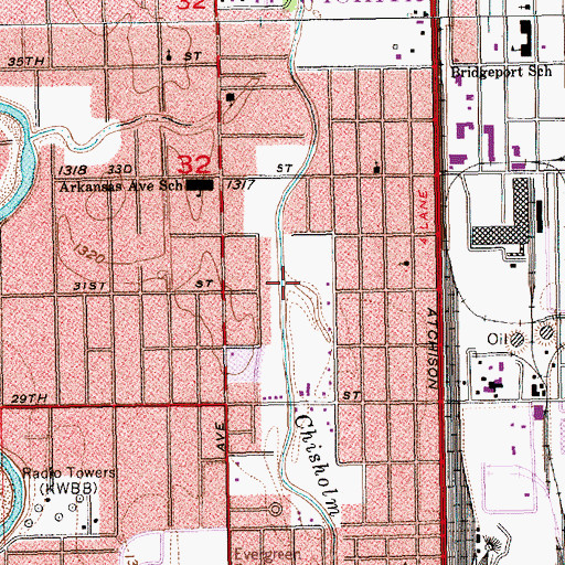 Topographic Map of First Thessalonia Bible Church, KS