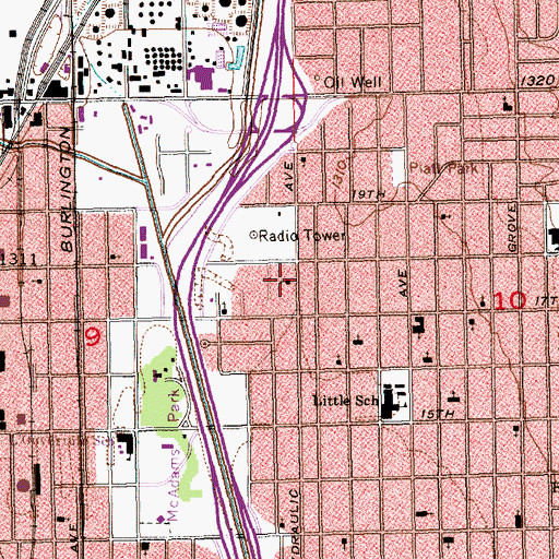 Topographic Map of Greater New Testament Baptist Church, KS