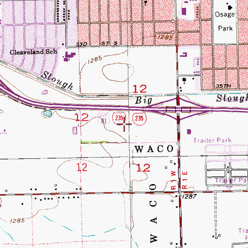 Topographic Map of Bethel Life Center, KS