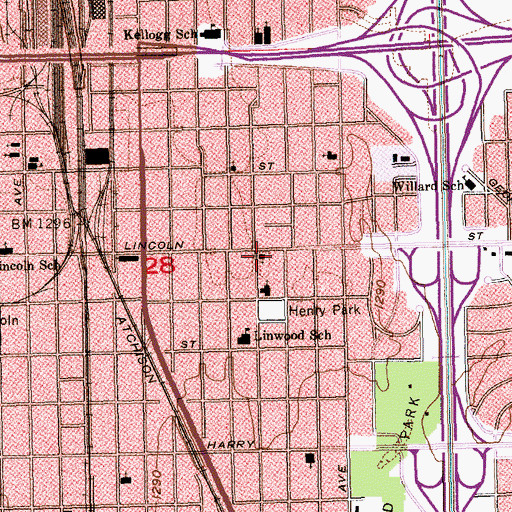 Topographic Map of Apostolic Christian Church, KS