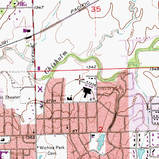 Topographic Map of Israelite Church of God in Christ, KS