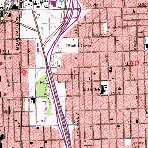 Topographic Map of Community Church of God in Christ, KS