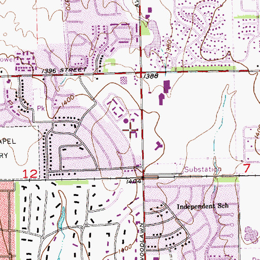 Topographic Map of First Evangelical Free Church, KS