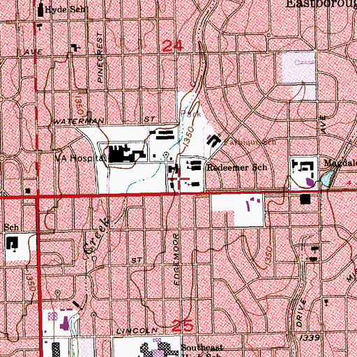 Topographic Map of Redeemer Lutheran Church, KS