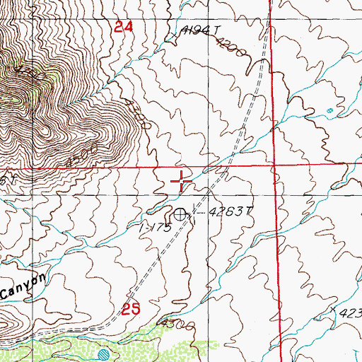 Topographic Map of Fox Canyon, AZ