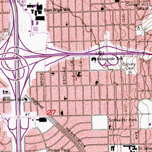 Topographic Map of Trinity Lutheran Church, KS