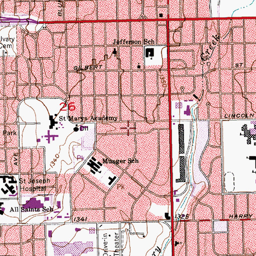 Topographic Map of First Church of Religious Science, KS