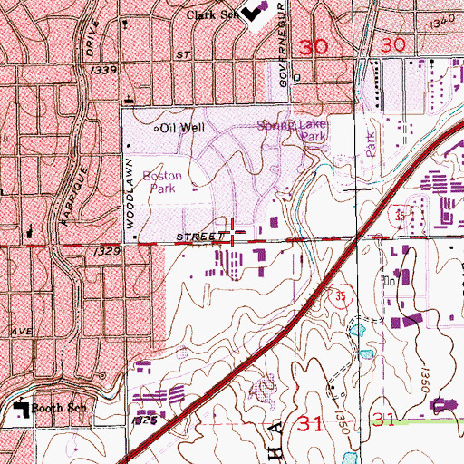 Topographic Map of Faith Chapel, KS