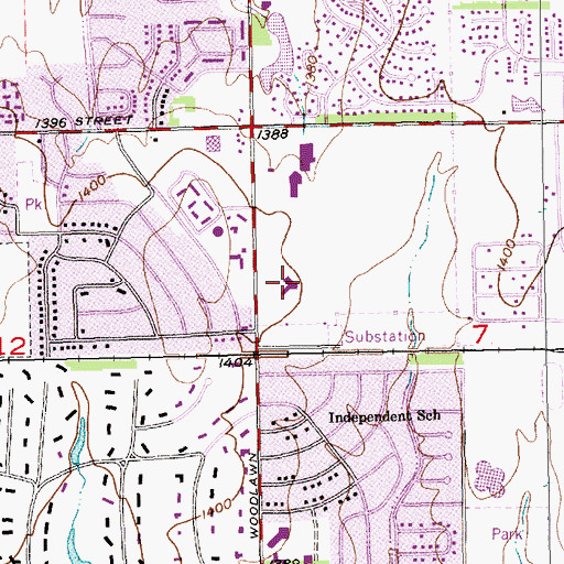 Topographic Map of Ahavath - Achim Hebrew Congregation, KS