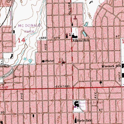 Topographic Map of Holy Trinity Greek Orthodox Church, KS