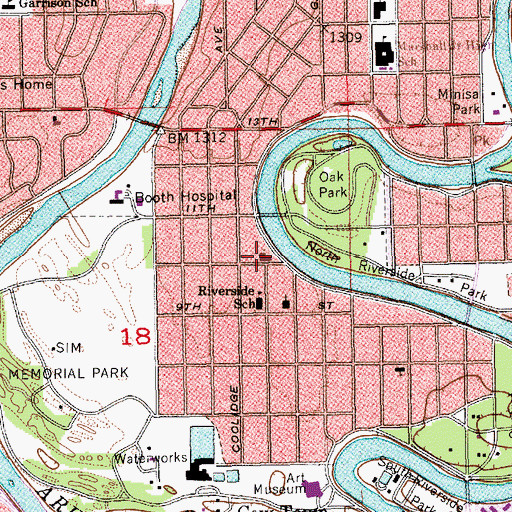 Topographic Map of Gloria Dei Lutheran Church, KS