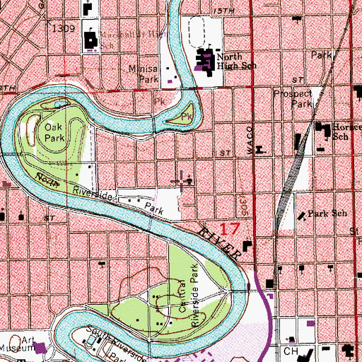 Topographic Map of First Church of the Brethren, KS
