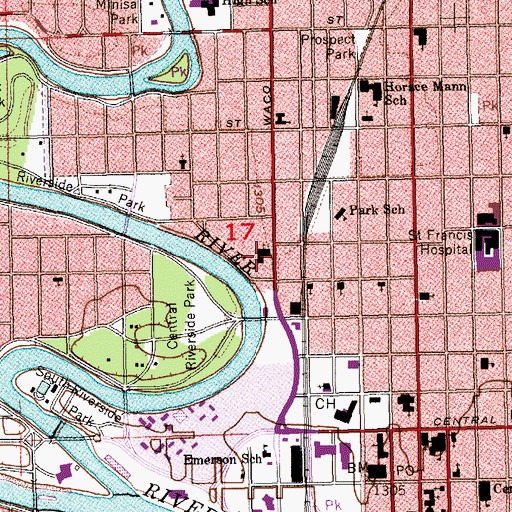 Topographic Map of Saint Paul's Lutheran Church, KS