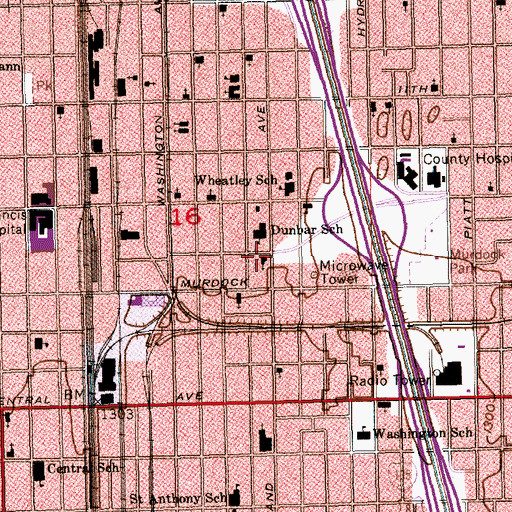 Topographic Map of Saint Mathew Christian Methodist Episcopal Church, KS