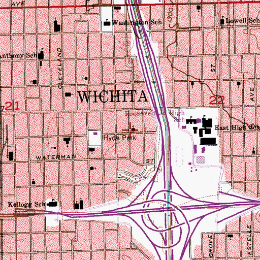 Topographic Map of First Metropolitan Community Church, KS