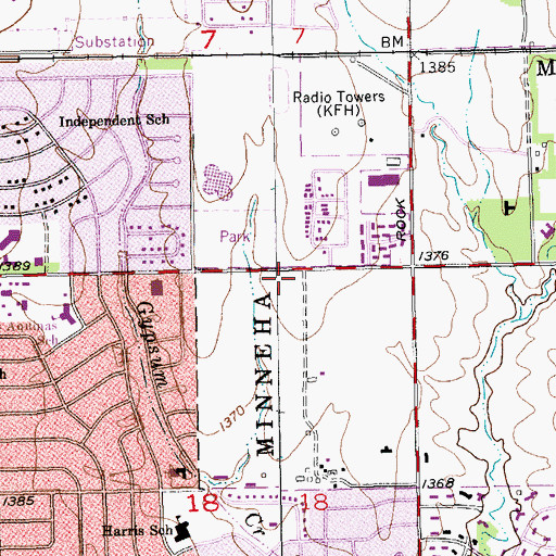 Topographic Map of Saint George Orthodox Christian Cathedral, KS