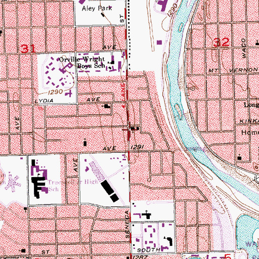 Topographic Map of Westside Church of the Nazarene, KS