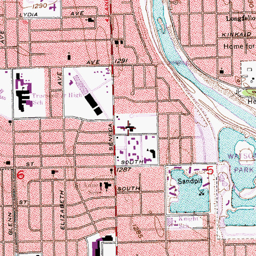 Topographic Map of Bethany Lutheran Church, KS