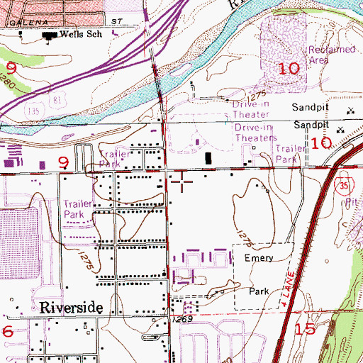 Topographic Map of First Pentecostal United Church, KS