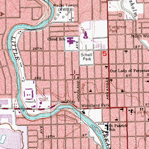 Topographic Map of North Congregation Jehovahs Witnesses, KS