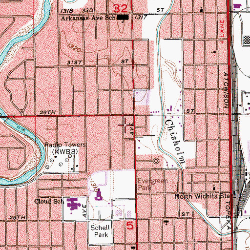 Topographic Map of Full Gospel Tabernacle, KS