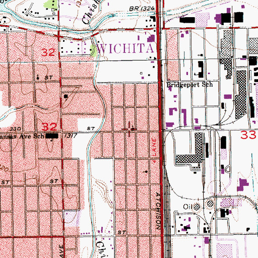 Topographic Map of New Hope Full Gospel Church, KS