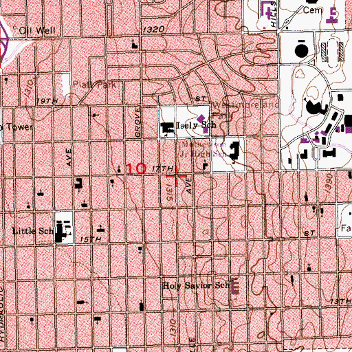 Topographic Map of New Convent Church of God in Christ, KS